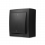 Dvoupólový spínač 16AX, odolný proti vlhkosti, barva černá matná