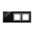 Moduly s dotykovým panelem 3 4 dotyková pole, otvor pro příslušenství Simon 54, otvor pro příslušenství Simon 54, lávová/stříbro