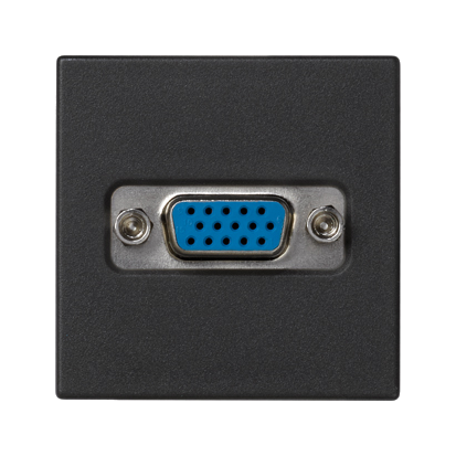 Kryt K45 VGA (D-SUB 15) 45×45mm grafitově-šedá