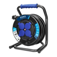 Prodlužovací gumový kabel na bubnu, 4x 230V, IP44, H07RN-F 3x2,5mm², délka 20m