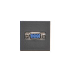 Kryt K45 VGA (D-SUB 15) 45×45mm grafitově-šedá