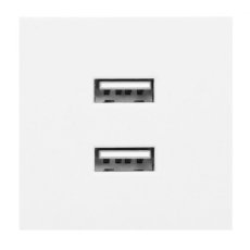 Modulárny nabíjací USB porty NOEN, 2x USB, farba biela