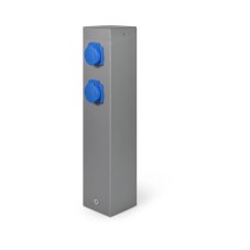 Zásuvkový sloupek 2x 250V, výška 50 cm, lakovaný kov