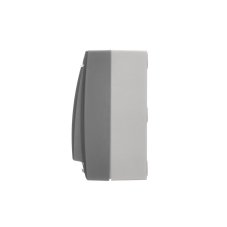 Spínač jednopólový (přístroj s krytem), IP44, s podsvětlením, řazení 1So, 10 A / 250 V~, šroubové svorky, Aquaclick, barva šedá