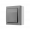 Tlačítko "zvonek" 10AX, odolné proti vlhkosti, barva šedá