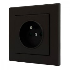 Zásuvky v rámečku pod omítku, 1x 230V/16A, barva čokoládová