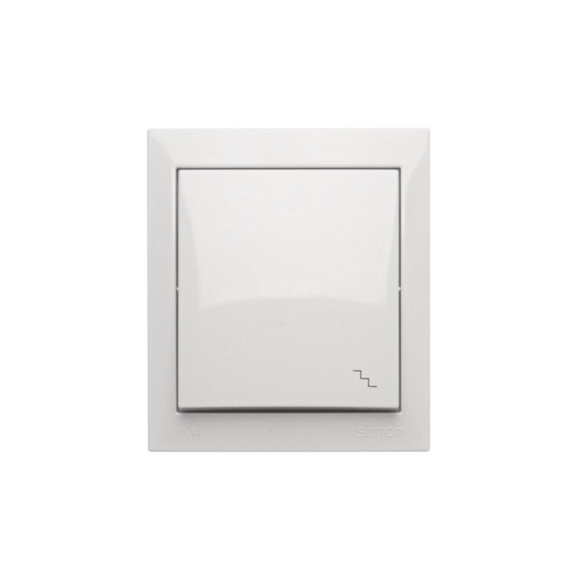 Spínač striedavý (prístroj s krytom), IP44, radenie 6, 10 A / 250 VAC, skrutkové svorky, Aquaclick, farba biela
