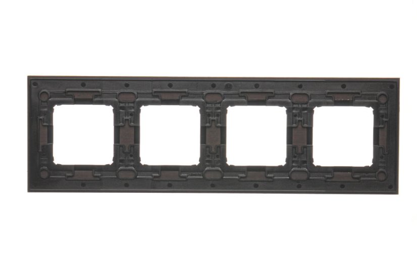 Rámeček 4 násobný, dřevěný, Simon 54 Nature, wenge / stříbrná metalizovaná