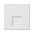 Kryt datové zásuvky K45 keystone jodnoduchá plochá univerzální s krytem 45×45mm čistě bílá