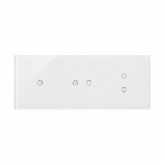 Moduly s dotykovým panelem 3 1 dotykové pole, 2 horizontální dotykové pole, perlová/bílá