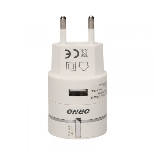 Univerzálna nabíjačka USB pre mobilné telefóny 3v1, navíjací kábel 0.75m, farba biela