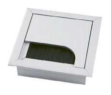 Káblová priechodka 80 x 80 mm, materiál hliník, farba strieborná
