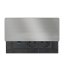 Zásuvkový blok vestavný, 2x 230V, posuvný kryt,  USB A+C 20W PD, kabel 2 m, barva stříbrná