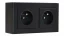 Zásuvkový blok SONATA nástenný, 2x 250V / 16A, clonky, farba čierna