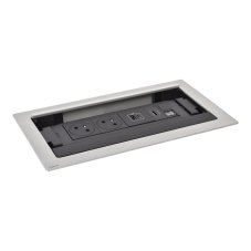 Zapuštěný blok INCARA Flip-up, 2x zásuvka 250V Surface, 1x USB A + C nabíjačka 15W, 1x RJ45 cat.6, 1x HDMI, kábel 2m