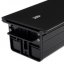 Zásuvkový blok s posuvným hliníkovým víkem v černé barvě , 2x 230V, 2x USB nabíječka, kabel 1.5m