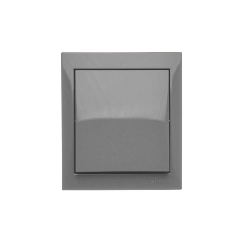 Přepínač střídavý (přístroj s krytem), IP44, bez piktoramu, řazení 6, 10 A / 250 V~, šroubové svorky, Aquaclick, barva šedá