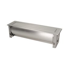 Zásuvkový blok s el. otváraním, 3x zásuvka 230V, 2x RJ45 cat.5, 1x HDMI 2.0, brúsený hliník, kábel 1.5m
