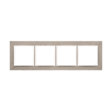 Betonový rámeček 4-násobný světlý beton/bílá