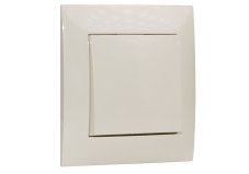 Vypínač (spínač) s jednou klapkou v rámečku, instalace pod omítku, řazení č. 1/6/7 dle výběru, barva krémová
