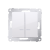 Dvojitý křížový spínač s LED podsvětlením  (přístroj s krytem) 10AX 250V, bezšroubové, bílá