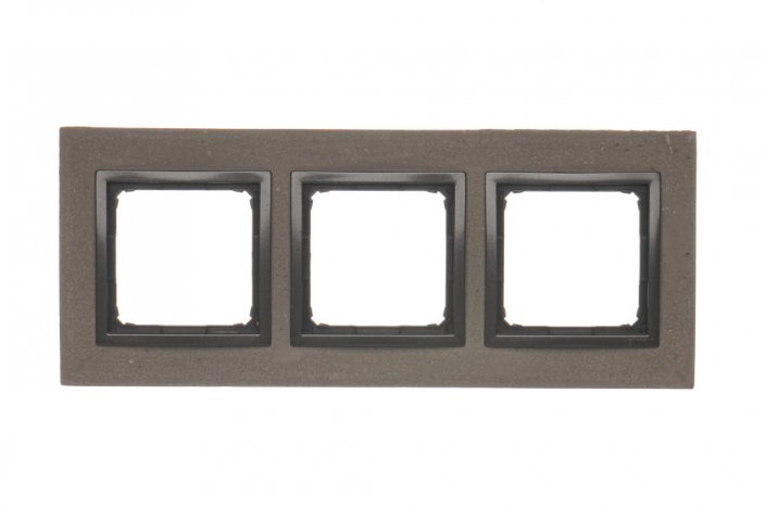 Betonový rámeček 3-násobný tmavý beton/antracit