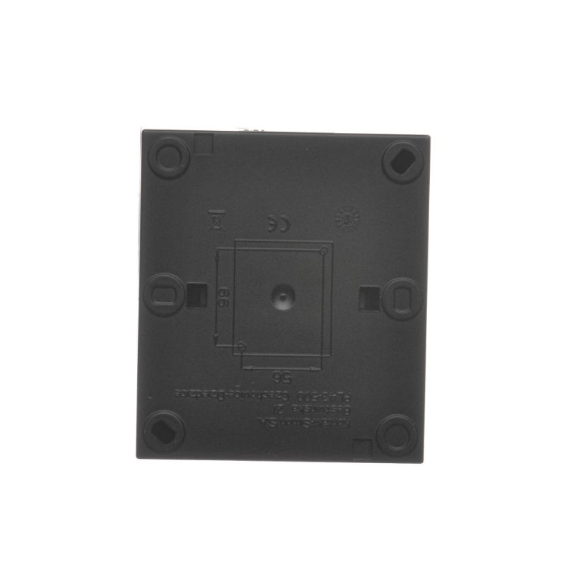 Spínač krížového typu (zariadenie s krytom), IP44, s podsvietením, bez piktogramu, radenie 7So, 10 A / 250 V~, skrutkové svorky, Aquaclick, farba čierna matná