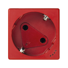 Zásuvka K45 DATA SCHUKO se signalizací napětí 16A 250V šroubové svorky 45×45mm červený