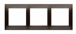 Rámček 3-násobný hnedý matný, metalizovaný