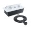 Zásuvka výklopná 2 x 230V + 2x USB A+C nabíječkou 5V, IP20, max. příkon 3680W, délka kabelu 1.5 m, barva bílá