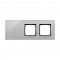 Moduly s dotykovým panelem 3 2 vertikální dotyková pole, otvor pro příslušenství Simon 54, otvor pro příslušenství Simon 54, bouřková/stříbro