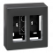 Nástěnná krabice SIMON 500 2×S500 4×K45 grafitově-šedá