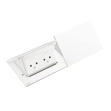 Pop-up blok INCARA 4x zásuvka 250V, (proti sobě), barva bílá, kabel 2m