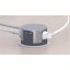 Výsuvný zásuvkový blok, 3x 230V, 2x nabíjacie USB, farba strieborná, kábel 1.5m