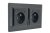 Zásuvka v sklenenom rámčeku, 2x 230V/16A s USB A+C nabíjačkou, pod omietku, farba čierna