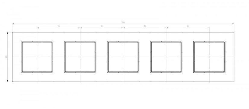Zásuvkový blok nástenný 3x 250V/16A +  2x RJ45 tienený cat.6 + 1x TV-SAT koncová, bez kábla, farba čierna matná