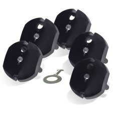 Bezpečnostní zátka - sada 5ks+1 klíček, barva černá