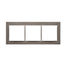 Betonový rámeček 3-násobný tmavý beton/bílá