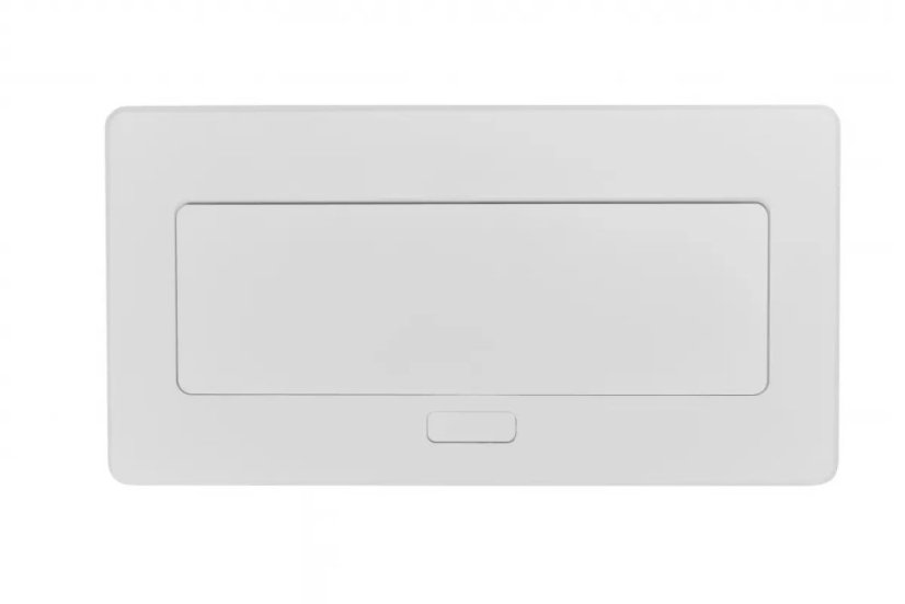 Výklopná zásuvka MULTISOFT, 2x 230V (schuko),  USB A/C nabíječka, RJ45, HDMI, barva bílá, kabel o délce 1.5m