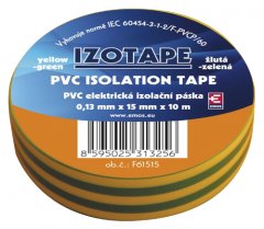 Páska izolační PVC 15/10m  zelenožlutá EMOS