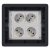 Podlahová zásuvka SF 187x171 mm, 4x 250V/16A (zásuvky bílé), barva boxu grafit, pro zvýšené podlahy