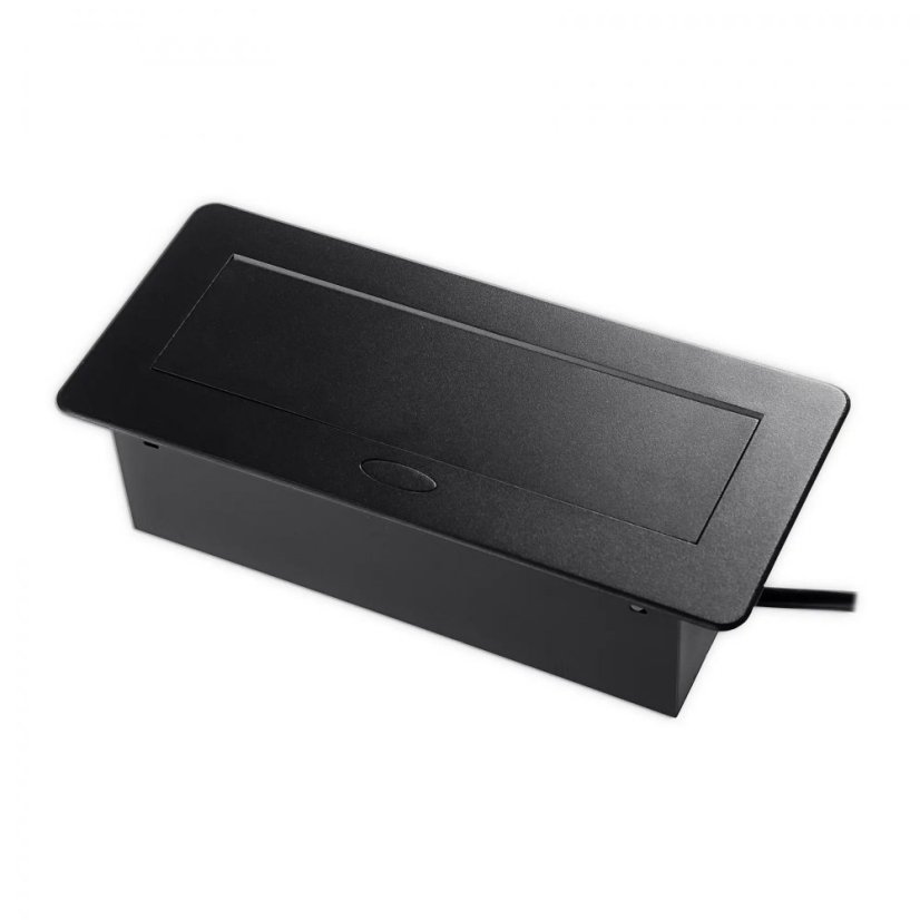Zásuvka výklopná 2 x 230V + 2x USB A+C nabíječkou 5V, IP20, max. příkon 3680W, délka kabelu 1.5 m, barva černá