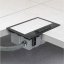 Podlahová zásuvka 2x 250V/16A (zásuvka bílá) + 2x port RJ45 cat. 6, barva boxu grafitově-šedá, pro zvýšené podlahy