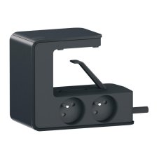 Predlžovací kábel s klipsom, 4x zásuvka 230V, 2x USB-A nabíjací, osvetlený vypínač, farba čierna