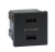 USB nabíječka K45 USB 2.0 - A 5V DC 2,1A 45×45mm grafit