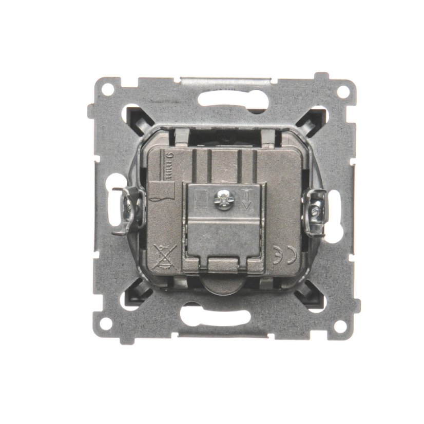 Anténna zásuvka R+TV+SAT terminál (zariadenie s krytom), 1x vstup: 5 MHz÷2,4 GHz, Simon 54, farba antracitová metalizovaná