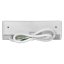 Rohový zásuvkový blok, 2x zásuvka 230V + 2x USB nabíječka A+C 5V, bílo-stříbrná barva