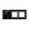 Moduly s dotykovým panelem 3 1 dotykové pole, otvor pro příslušenství Simon 54, otvor pro příslušenství Simon 54, lávová/stříbro