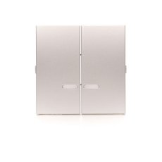 2-násobný kryt so svetelným piktogramom pre SW6/2XLM, SW7/2XM, SW6P1 m, Simon 54, farba strieborná metalizovaná