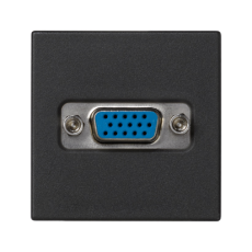 Kryt K45 VGA (D-SUB 15) 45×45mm grafitově-šedá